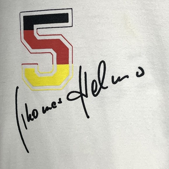 Thomas Helmar Signature Printed Germany Football Soccer Cotton Tshirt Men XL EUC - Picture 3 of 10